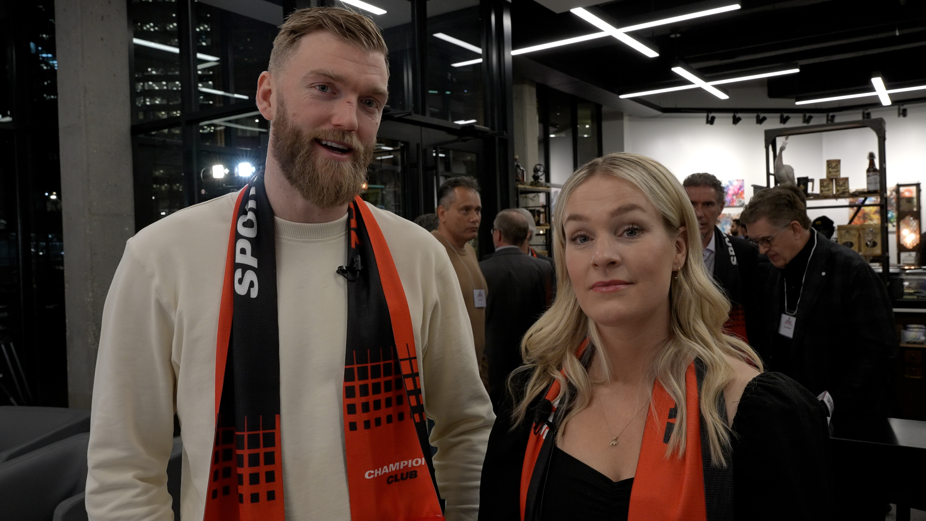 Champions Club ambassadors Mattias Ekholm and Ida Bjornstad